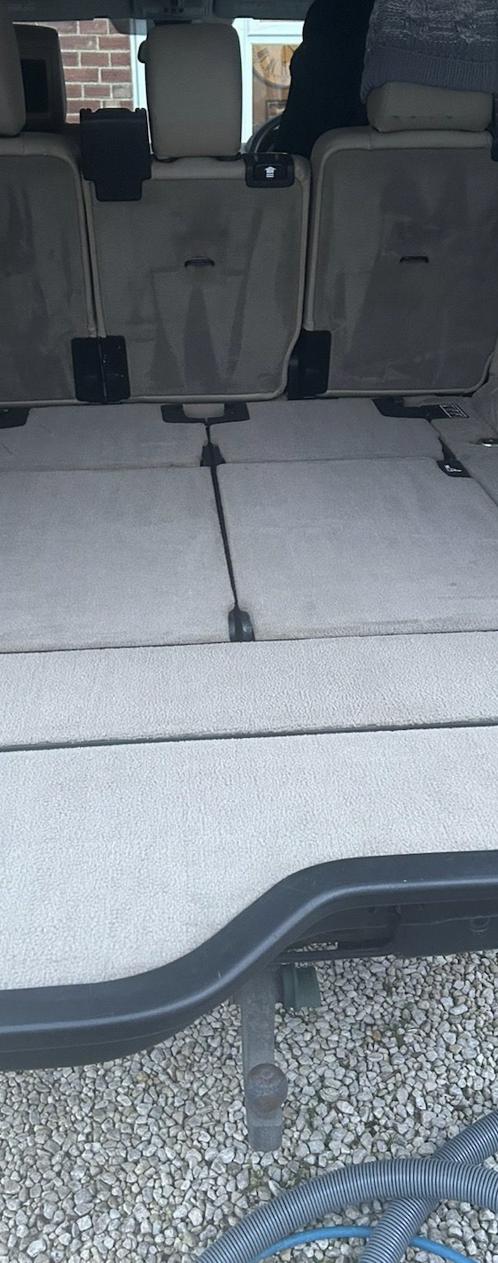 Clean car carpet after professional cleaning