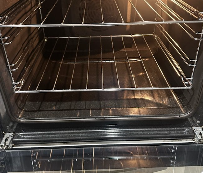 Oven interior after cleaning - gleaming clean