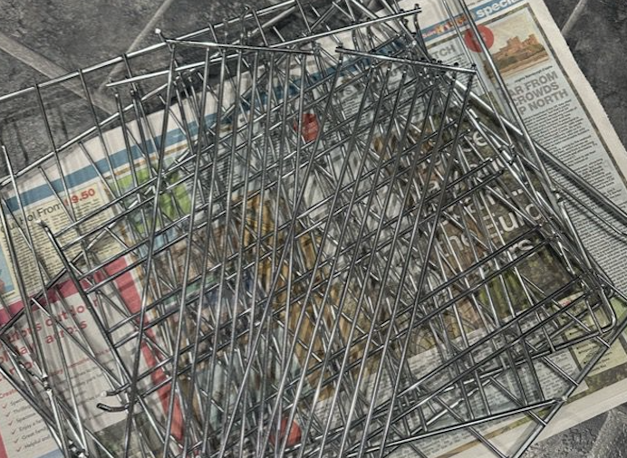 Oven racks after cleaning - sparkling clean