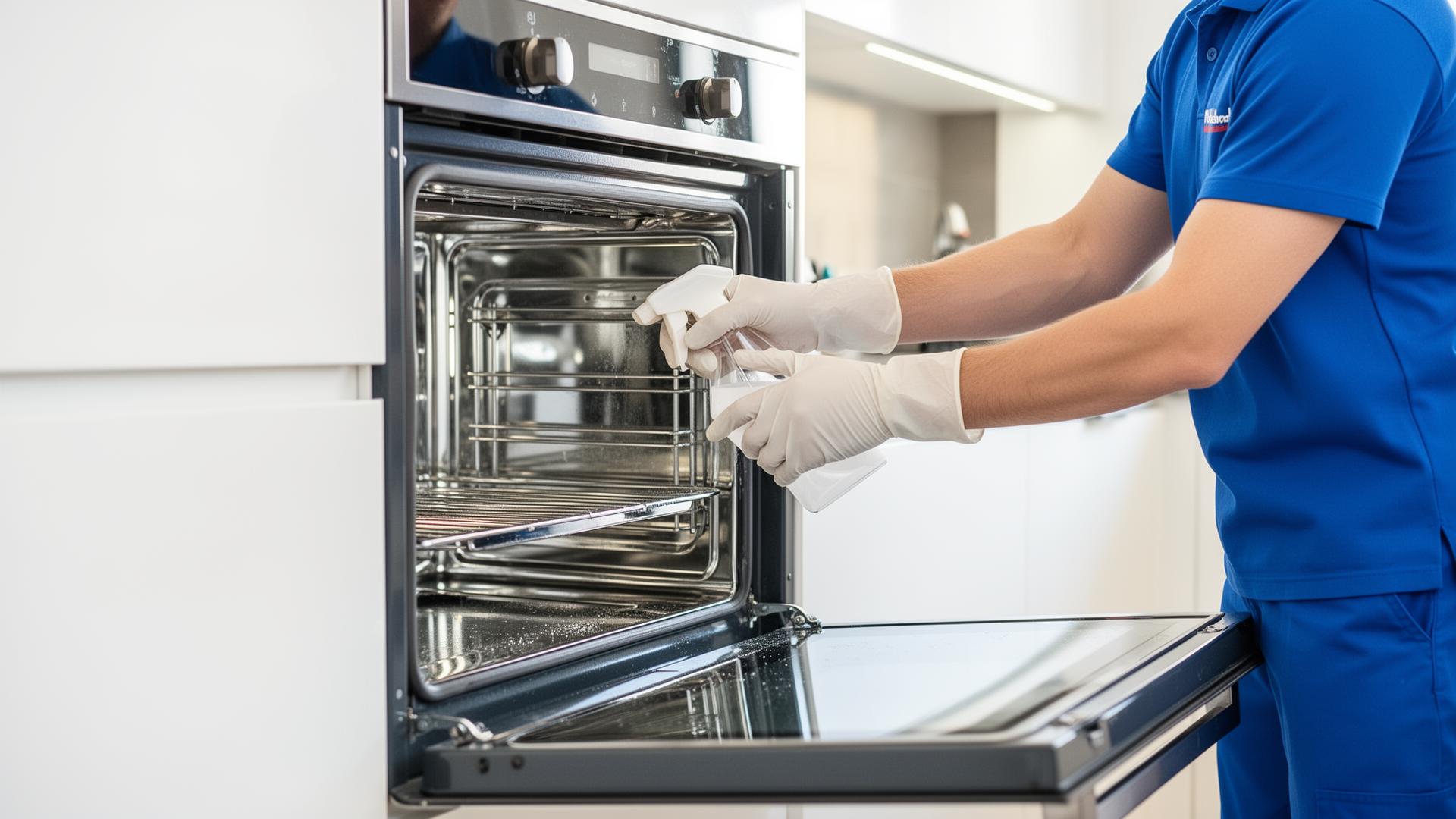 Sparkling clean oven interior after professional deep clean