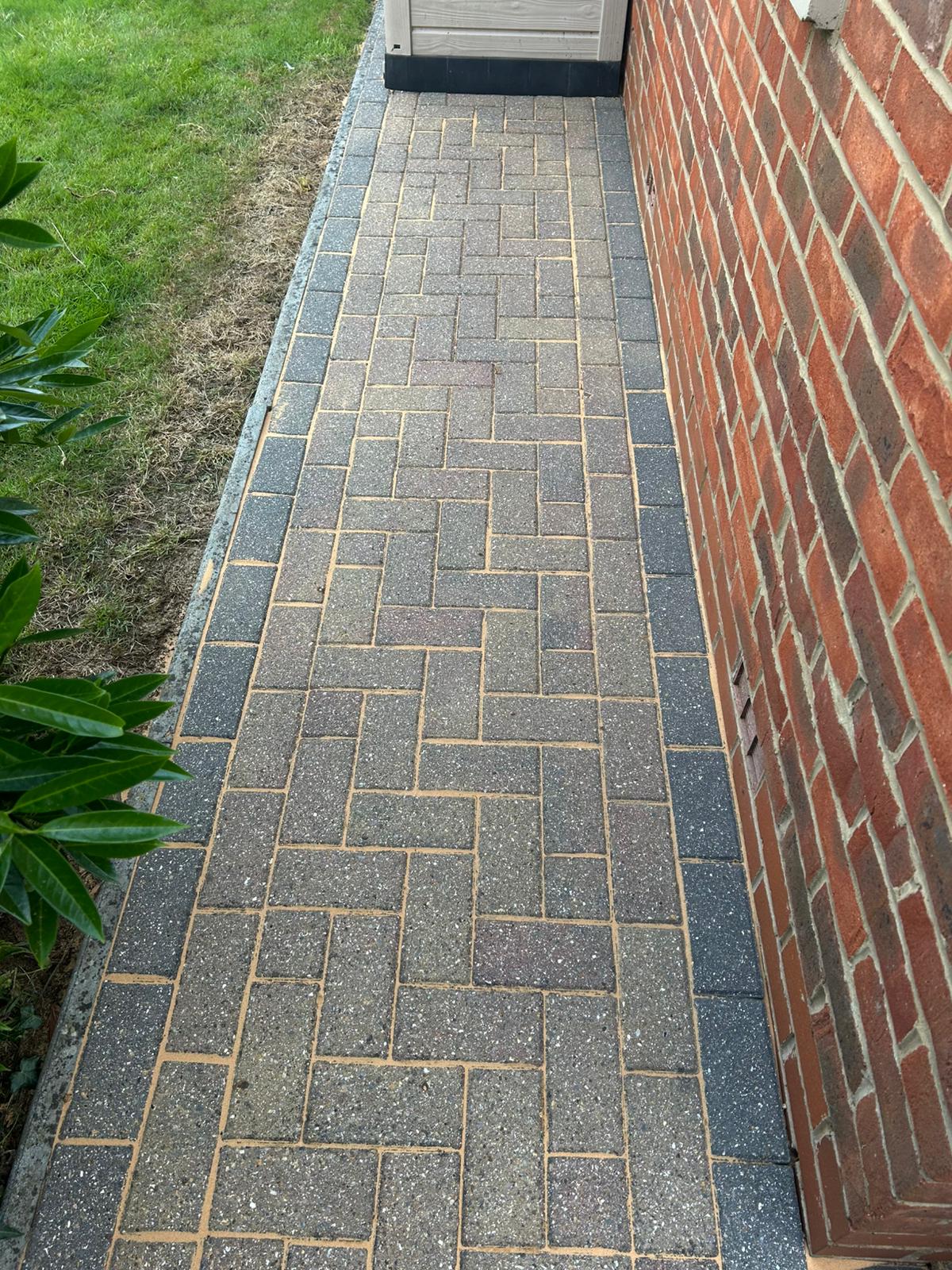 After - Clean brick pathway with fresh pointing