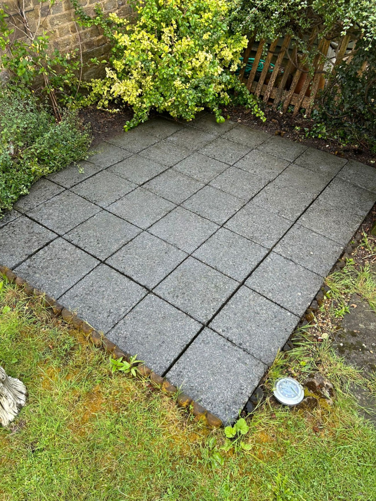 After - Clean block paving with restored joints