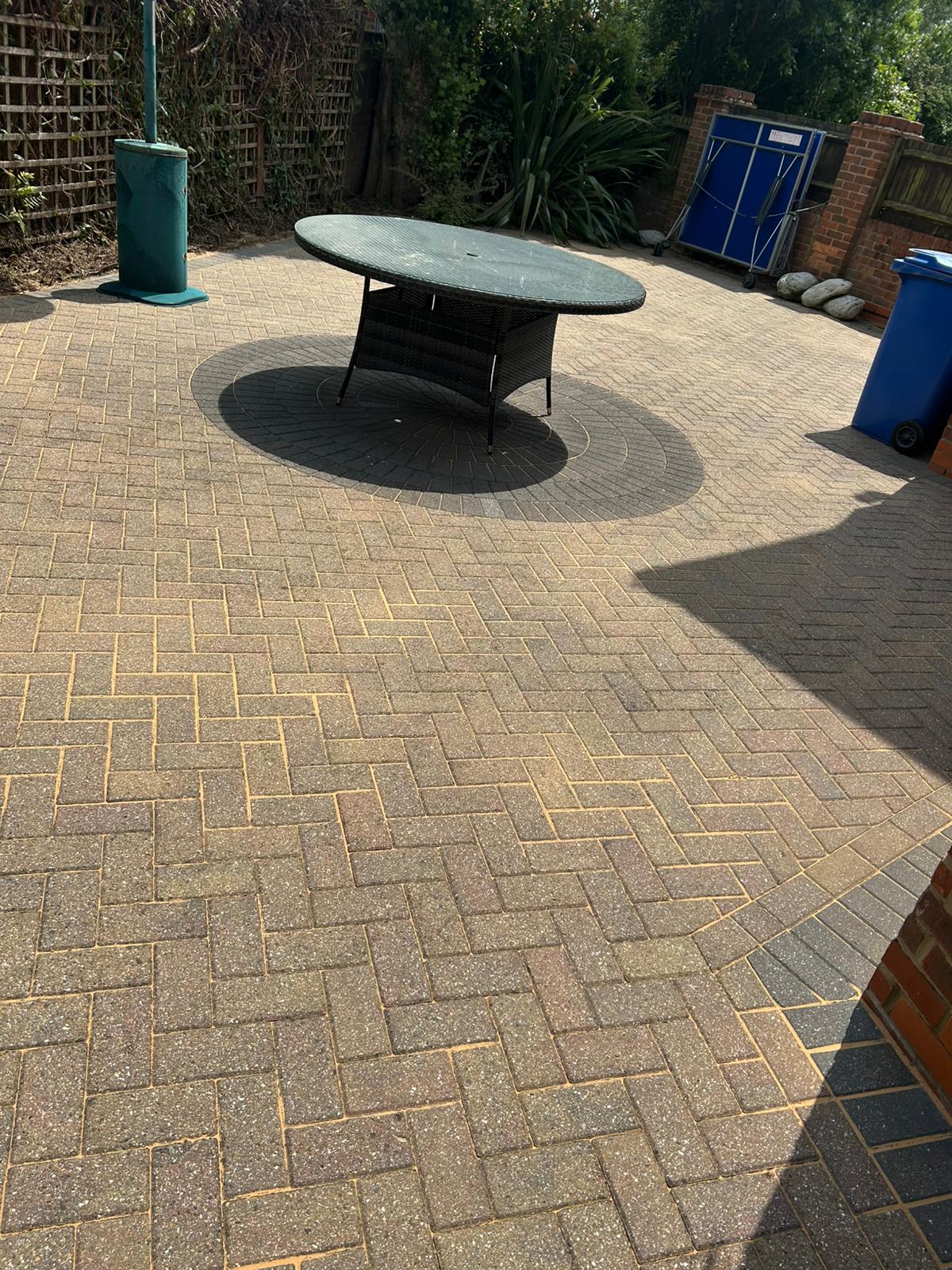 After - Clean patio area ready for outdoor dining