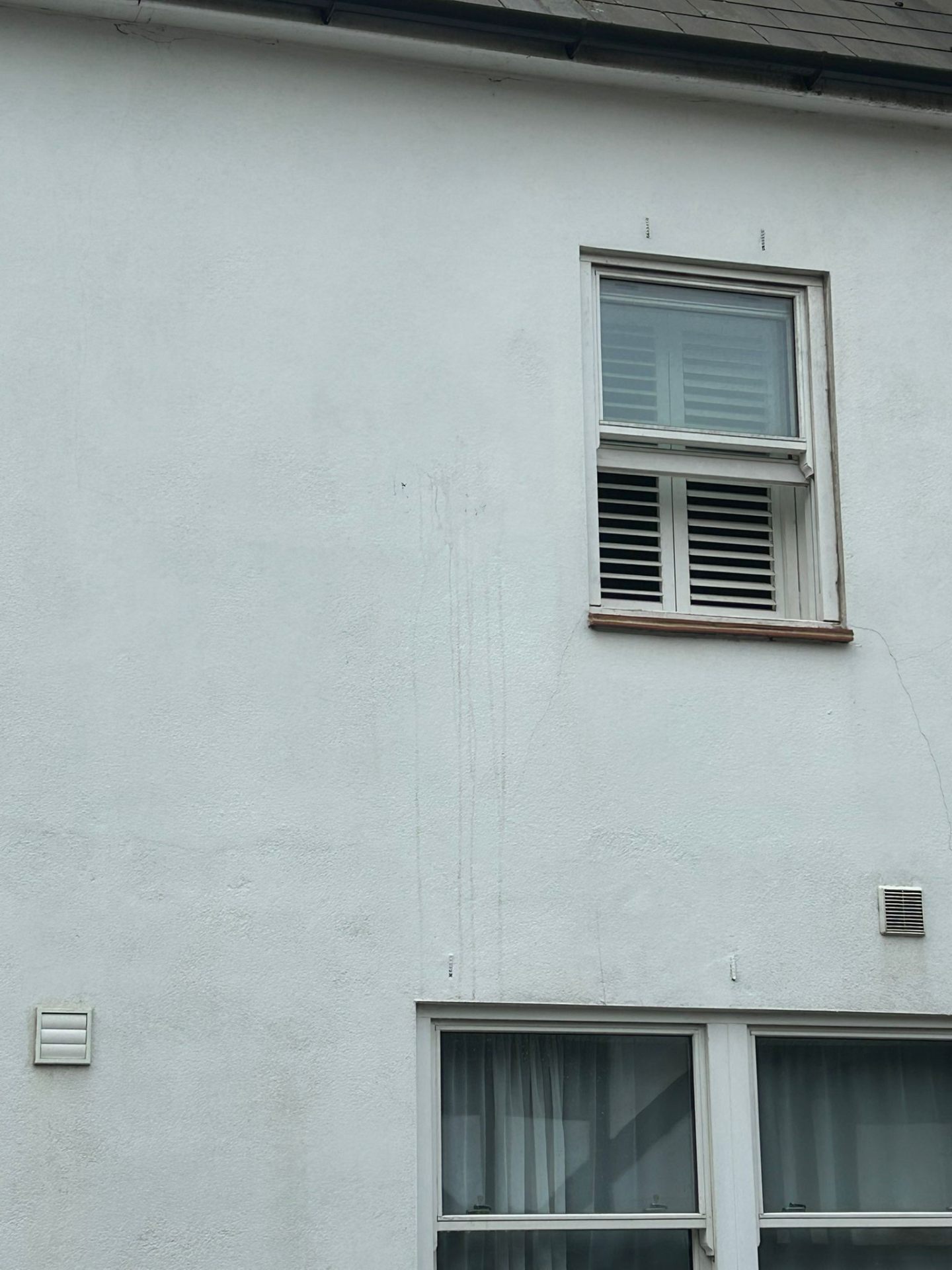 Before - Commercial wall with staining and marks